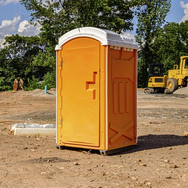 how often are the portable toilets cleaned and serviced during a rental period in Brunswick MO